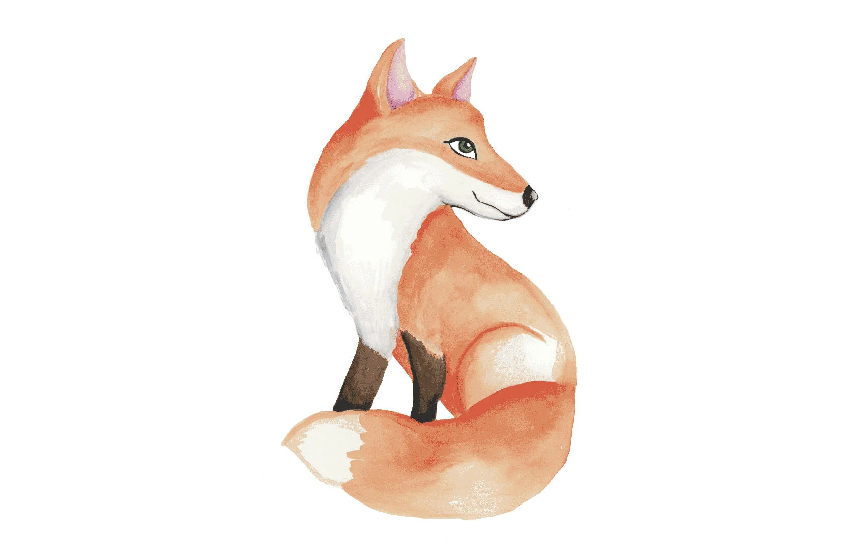 Watercolor Fox Designed for Tote