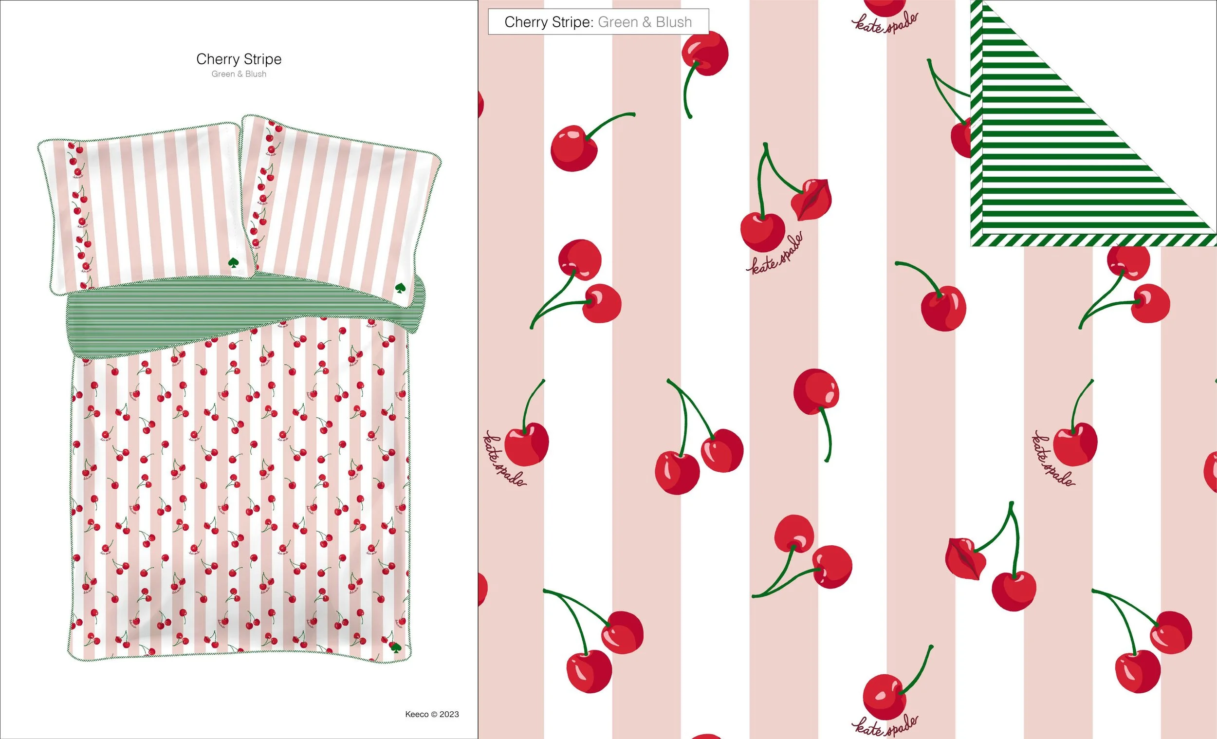 Cherry Stripe Comforter
