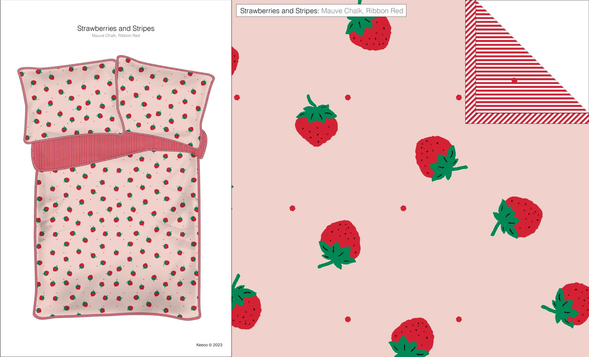 Strawberries and Stripes Quilt