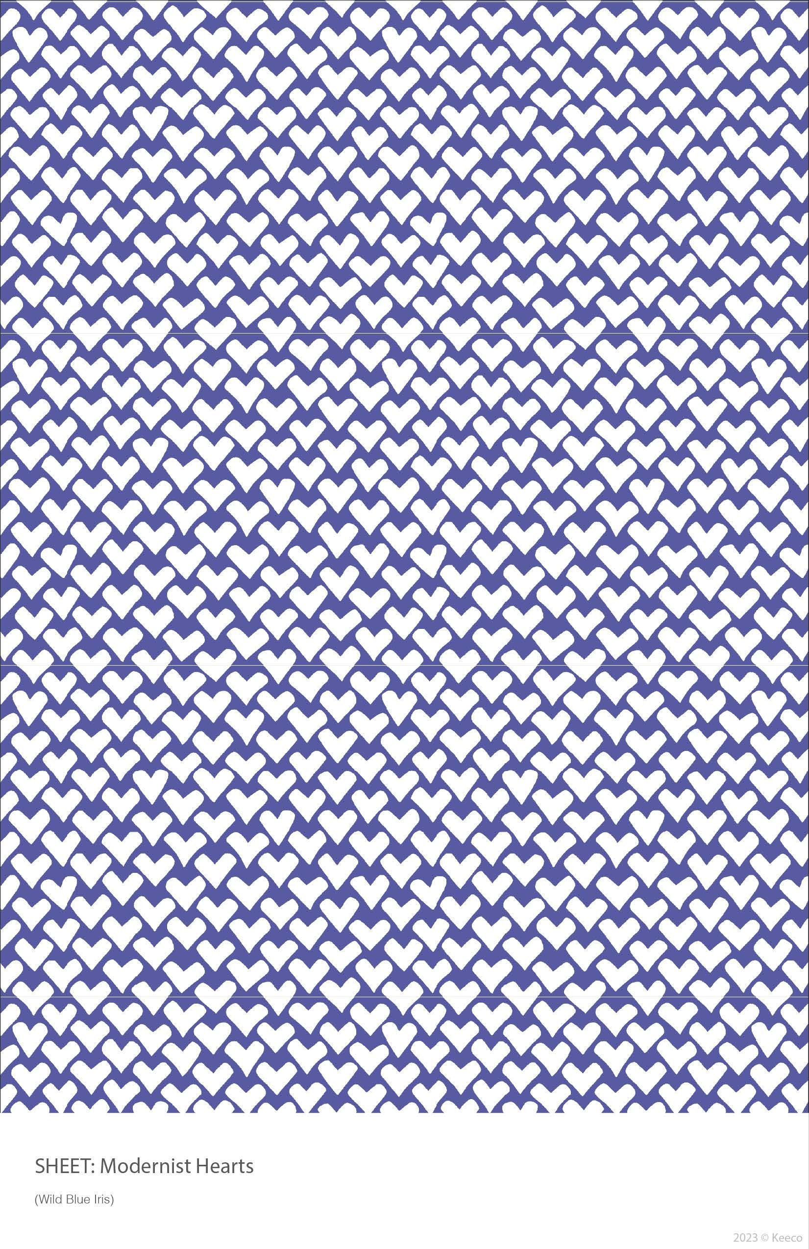 Modernist Hearts Sheet