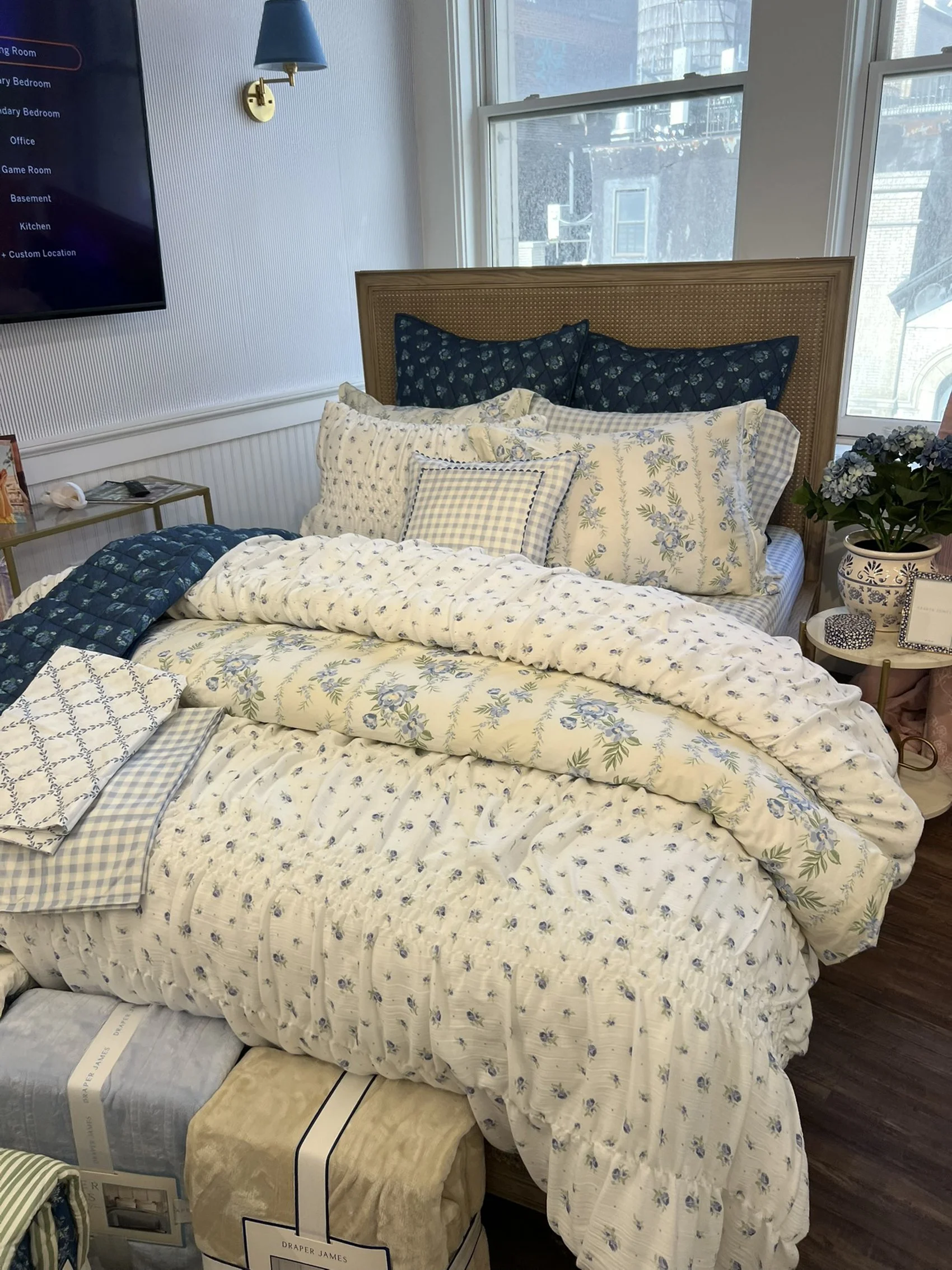 Ceraphina Floral and Aurora Wallpaper Stripe