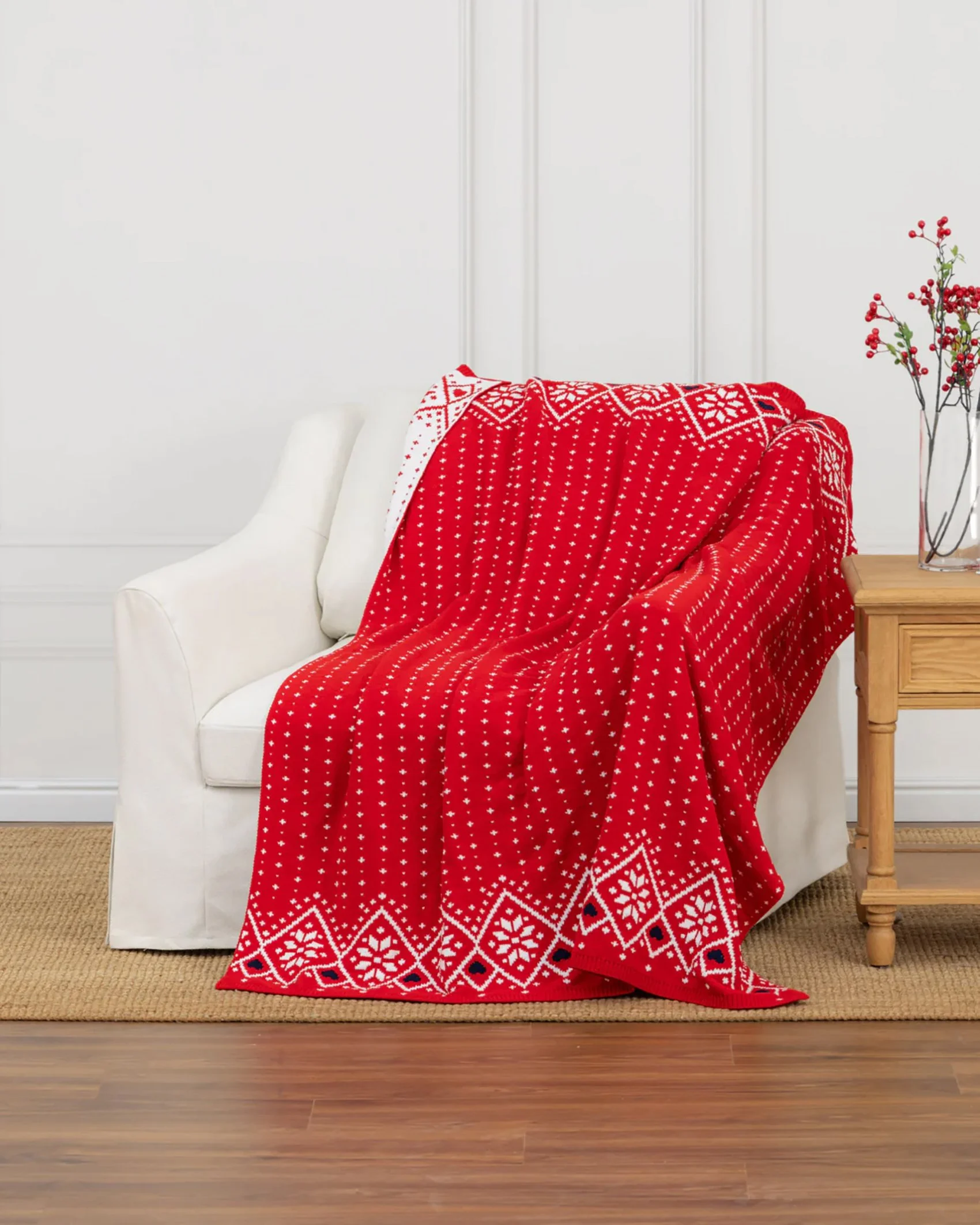 Natalia Fair Isle Knit Throw