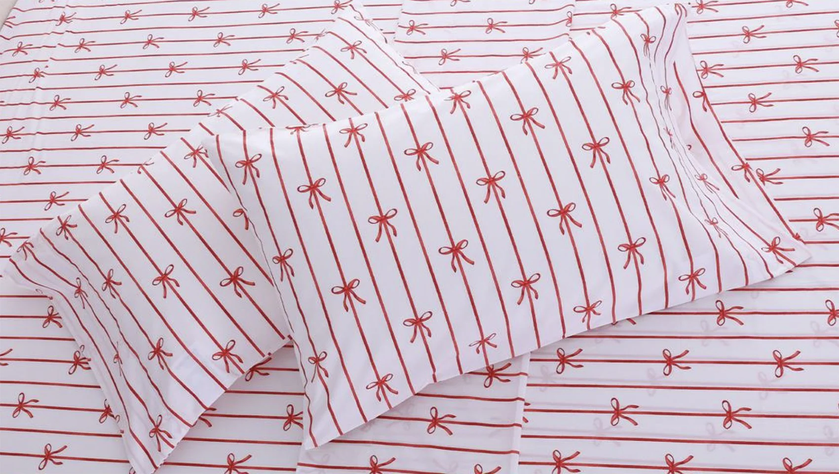 Holiday Bow Print for sheet set