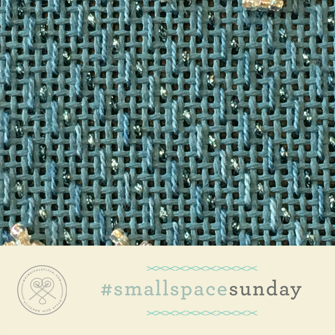 Click on image to see on whimsicalstitch.com's Instagram account. Visit instagram.com/whimsicalstitch to see a library of stitched samples for select #whimsicalwednesday and #smallspacesunday stitch diagrams.
