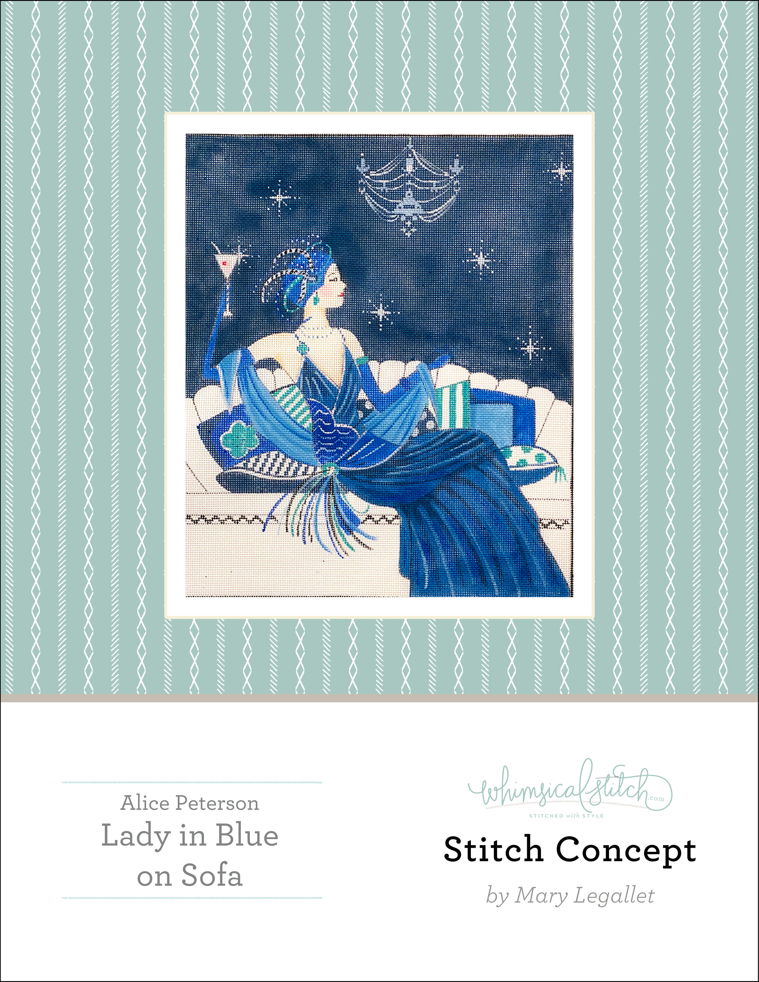 Lady in Blue on Sofa