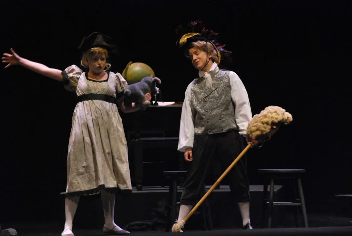 The Turn of the Screw at Oklahoma Opera Theatre. Miles and Flora play. Directed by William Ferrara, Costumes by Kasey Allee-Foreman.