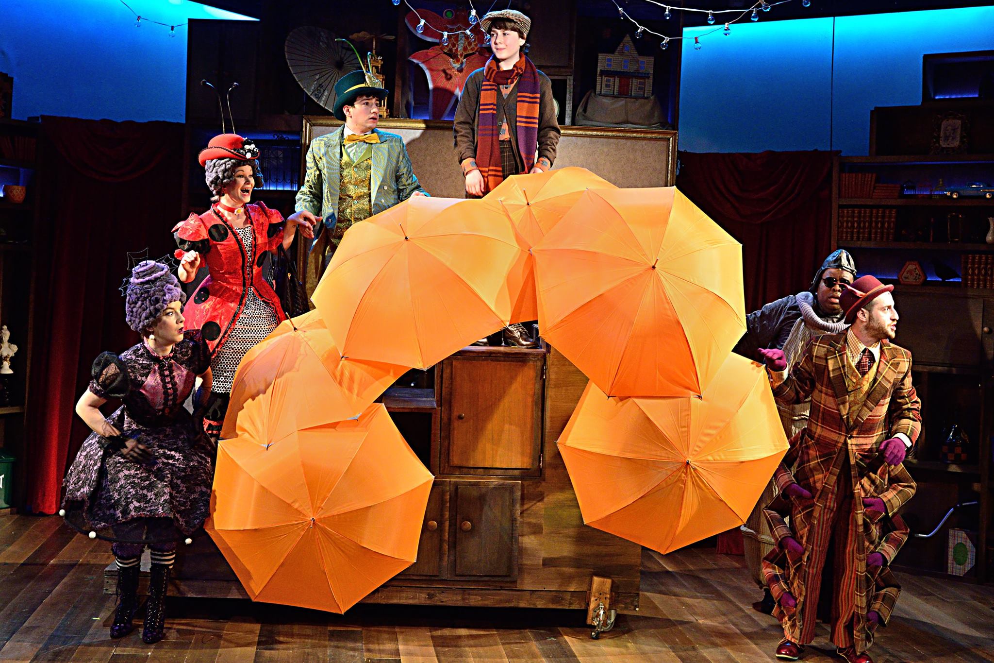  James and the Giant Peach at Adventure Theatre MTC. Directed by Michael Baron, Costumes by Jeffrey Meek, Scenic Design by Katie Sullivan 
