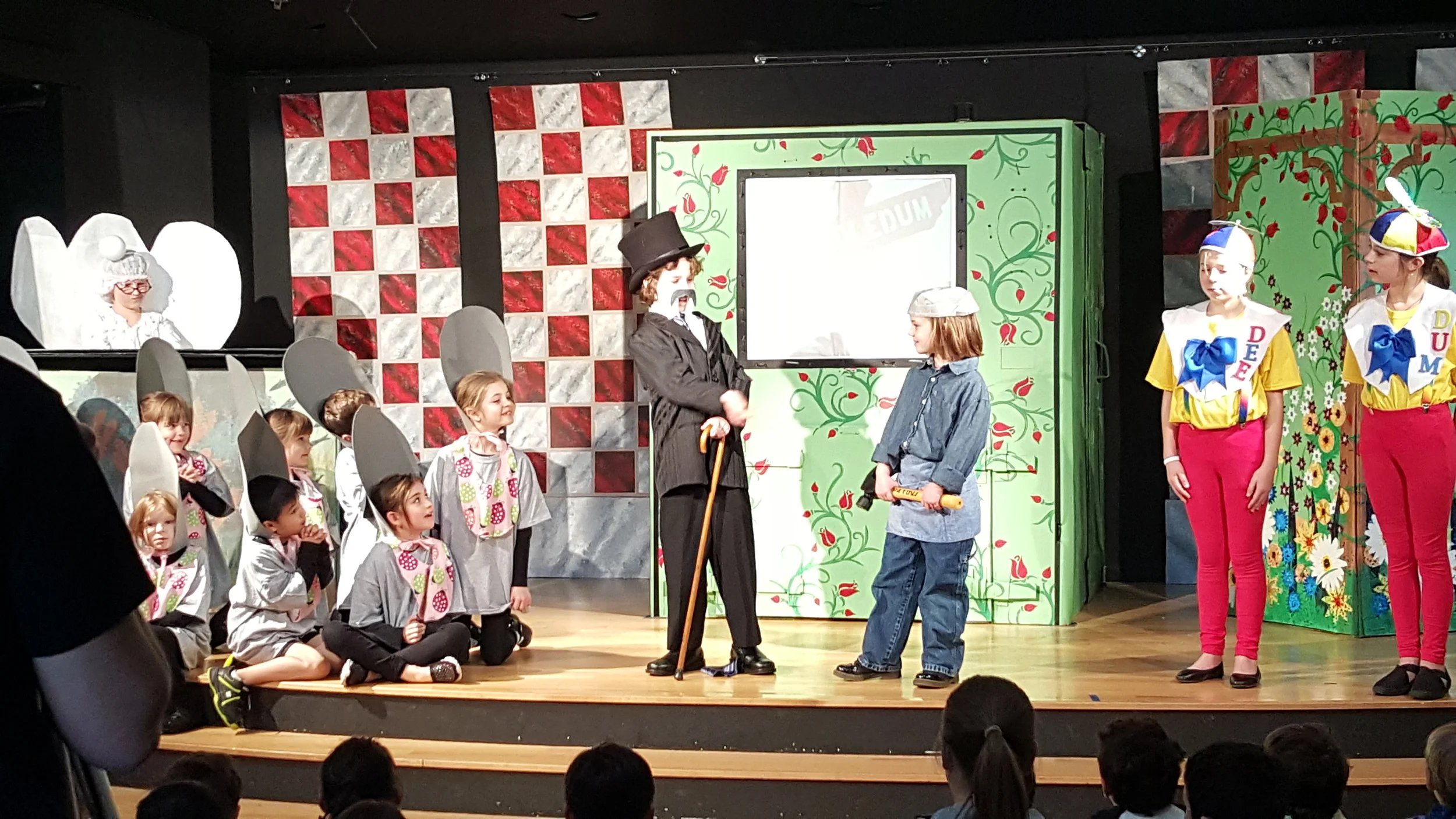 Students learn to communicate with humor, drama, body movements, and timing.