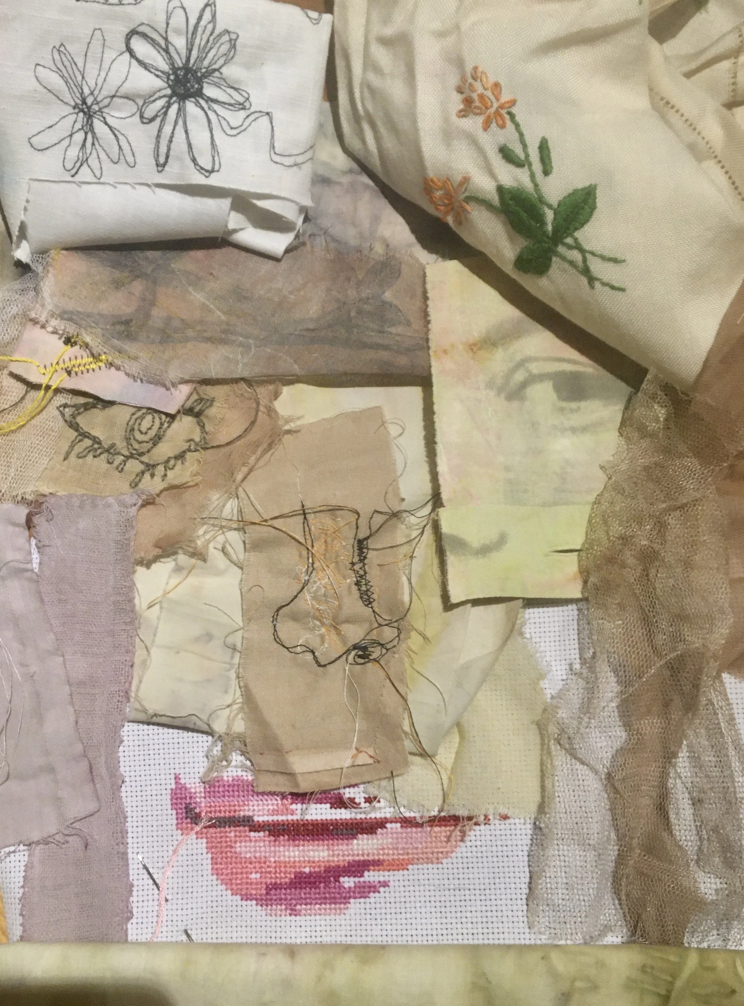 12.Lise Howie. (2021). Visual auditioning for ‘me, myself and eye’. Mixed textiles. .jpeg