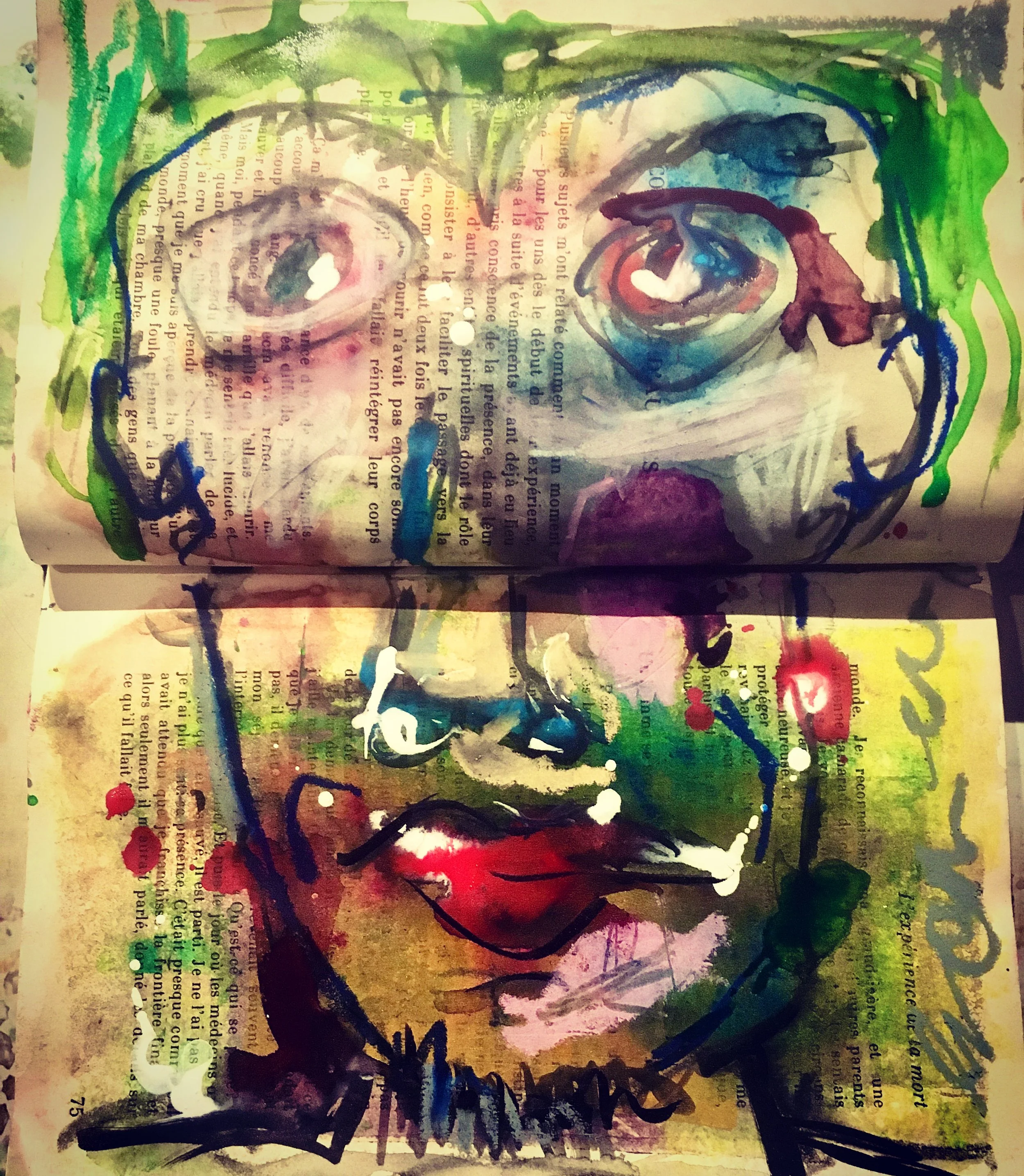 53b. Lise Howie. Mixed media portrait with text base (2021).jpeg