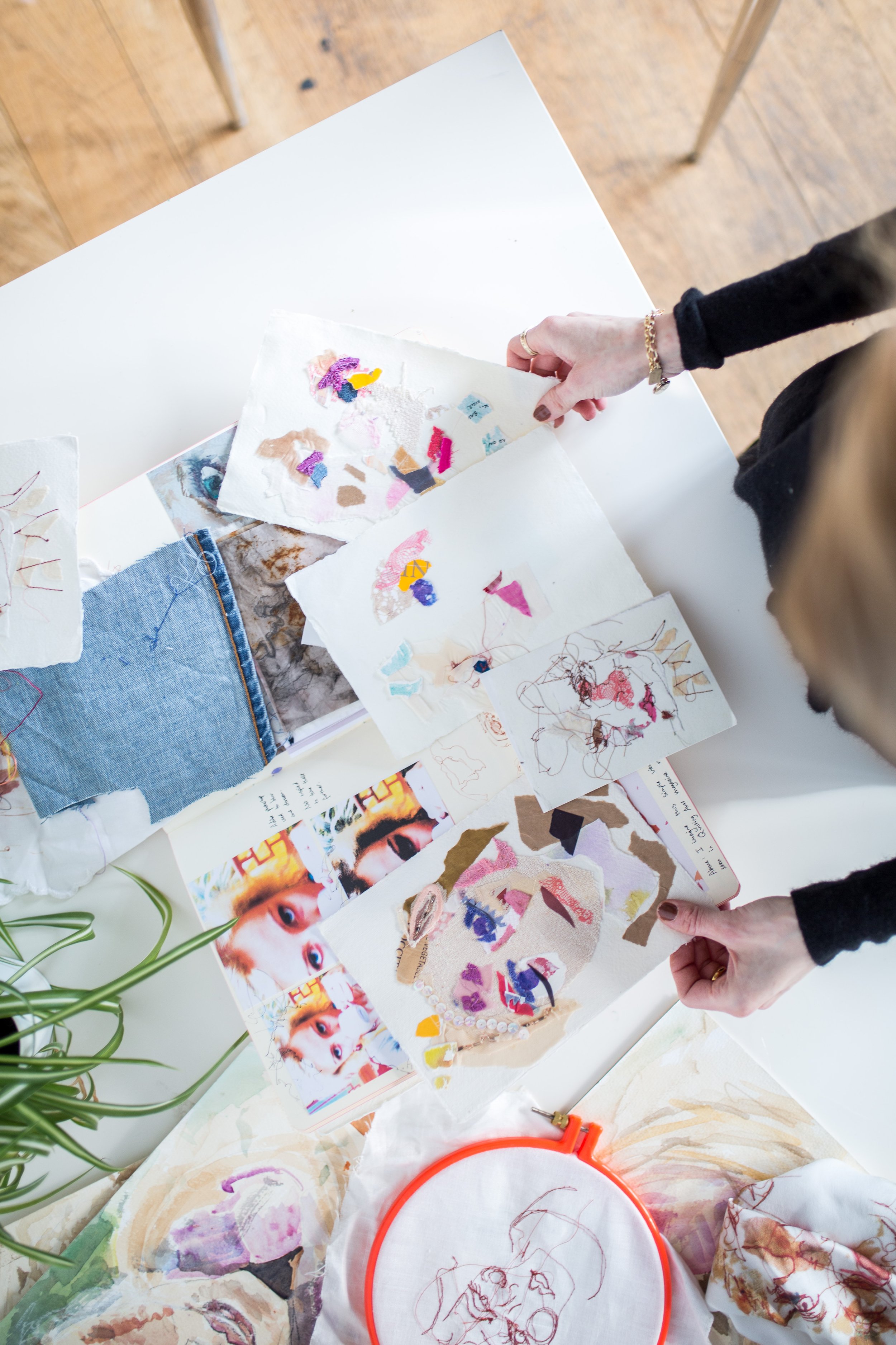 4. Selection of collages,drawings and portraits which inspire my finished pieces 2.jpg