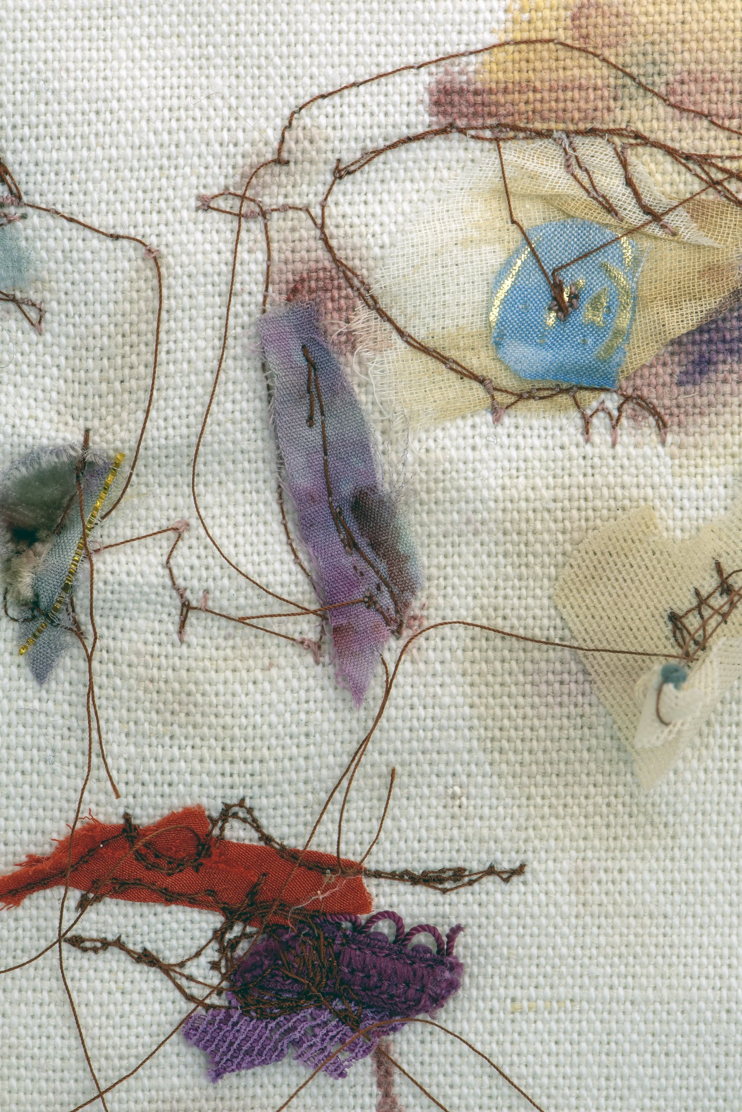 Facial detail from Stitched Portrait collection (2021)