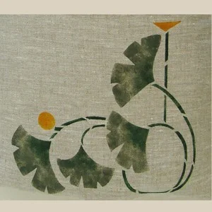 Ginkgo Corner Stencil Template