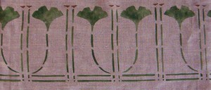 The Ginkgo Border, Small : 7 1/4"wide x 6"high repeat.Available as a template. $40.00 per repeat