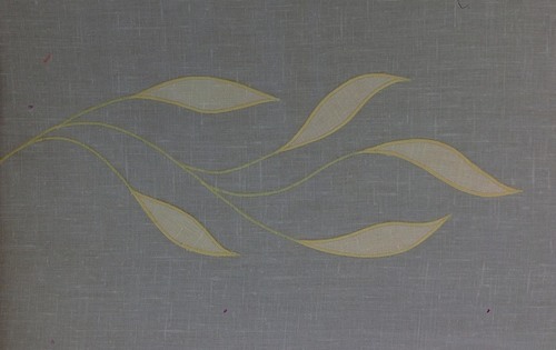 Willow Border, Large : Here in antique gold. Great design for bedspreads and larger curtain panels. $40.00 per repeat of one branch (14 1/2" wide).
