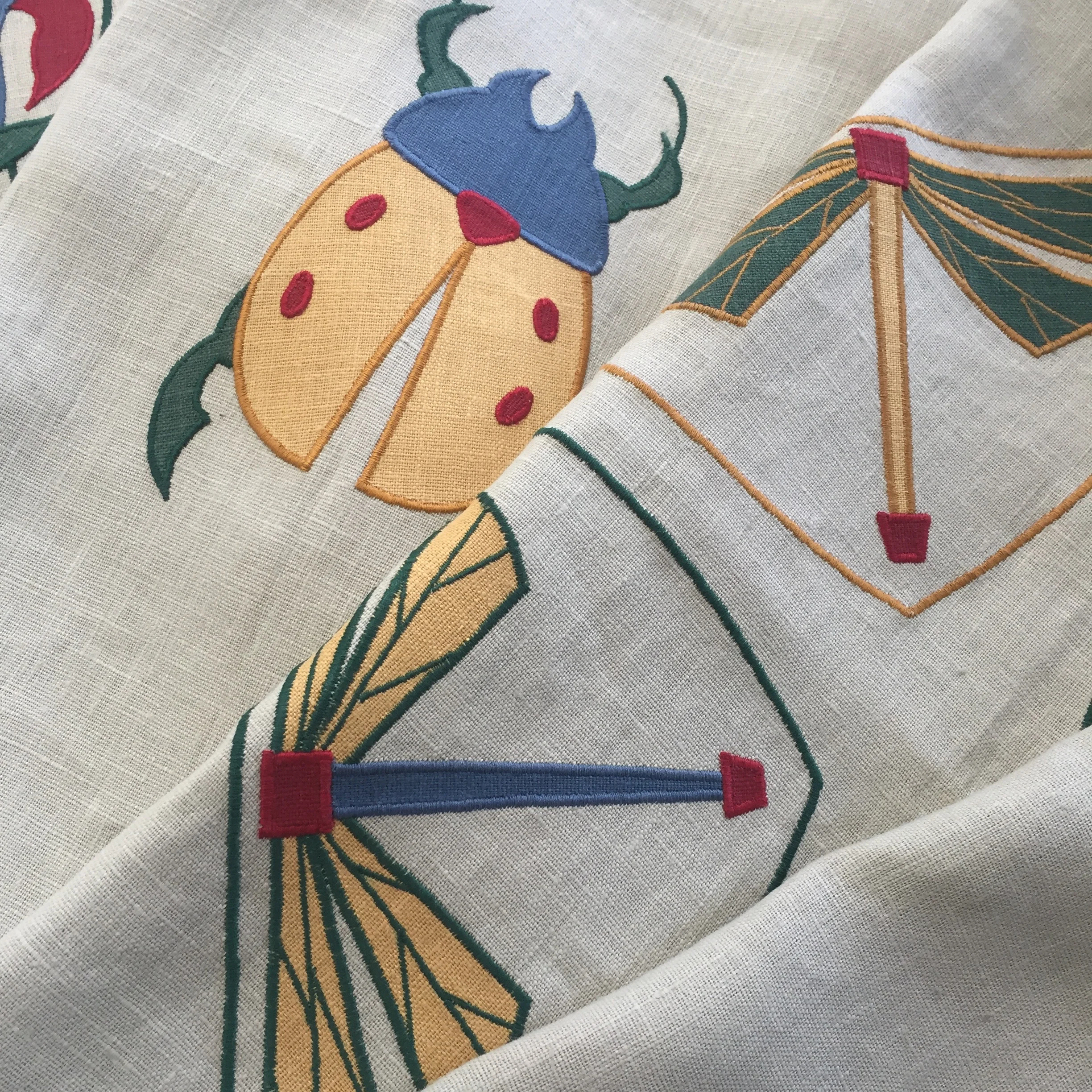 Scarab and Dragonfly on Standard Sized Shams