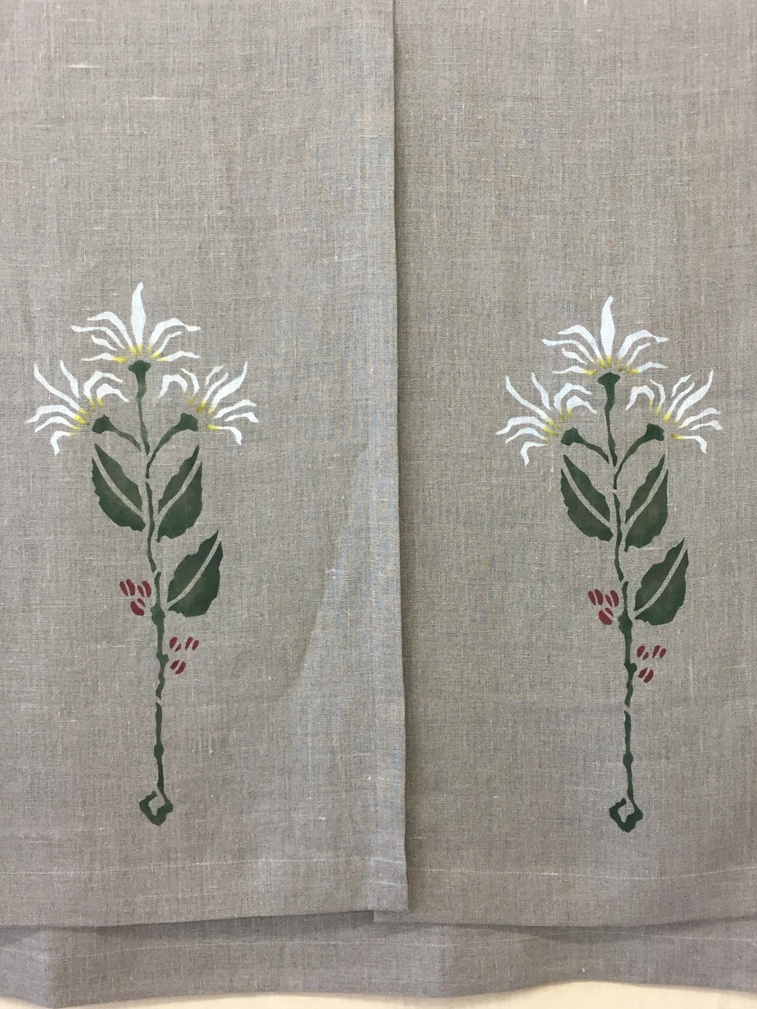 Coffee Bean Flower on Curtains
