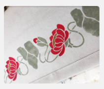 Water Lily Border on Roller Shade