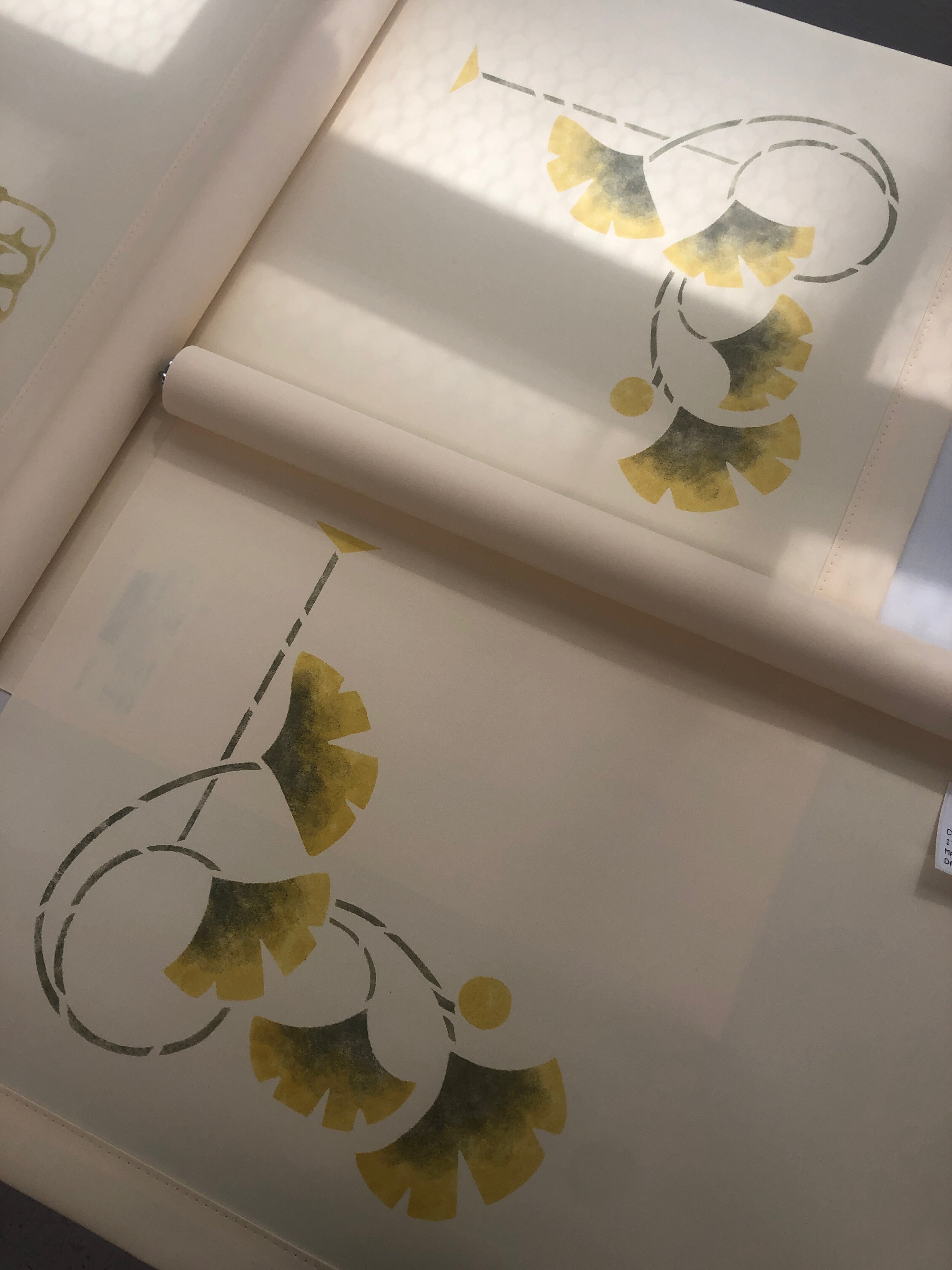 roller shade - gingko corner stippled.jpeg