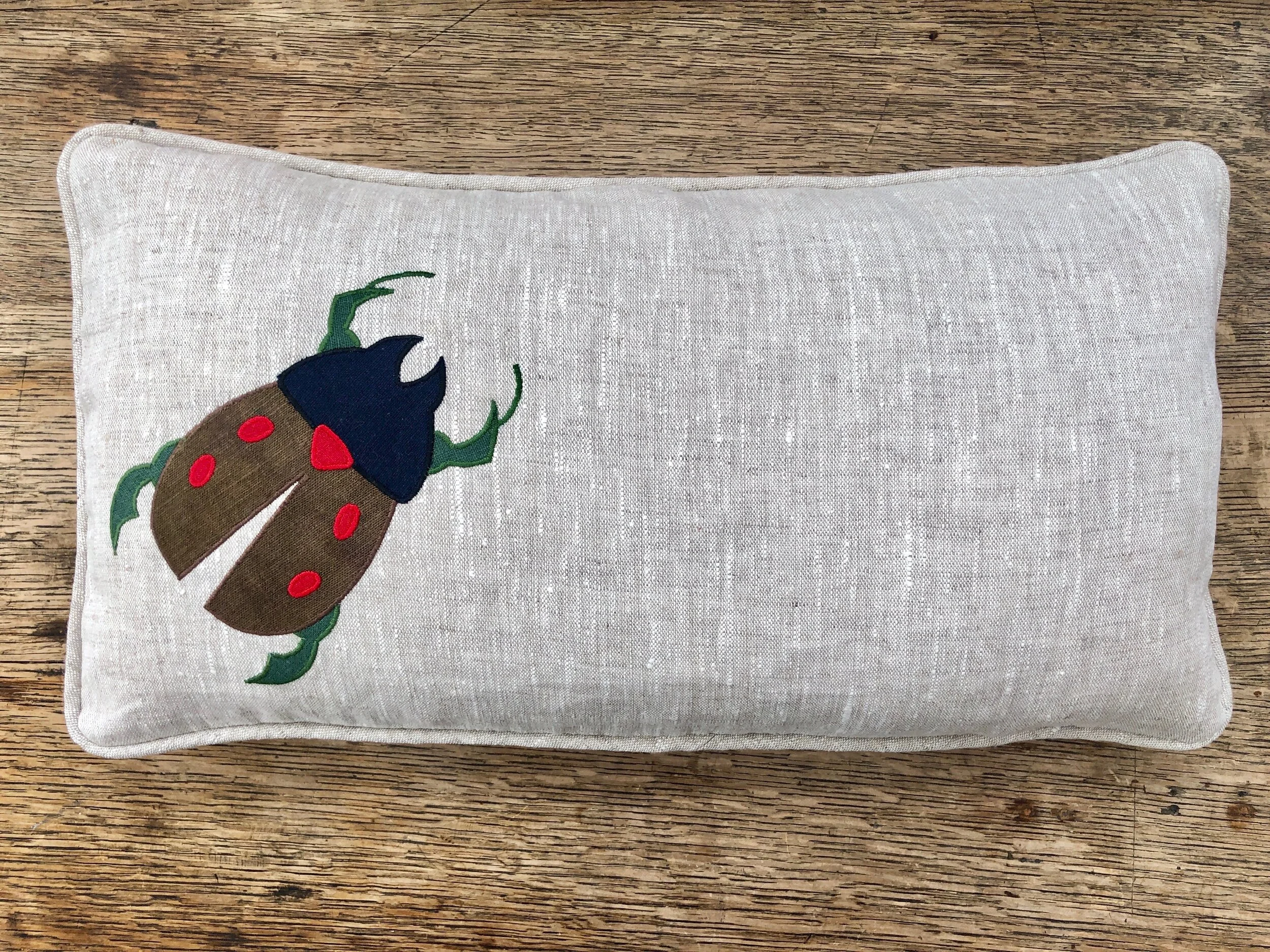 custom pillow scarab applique.jpeg