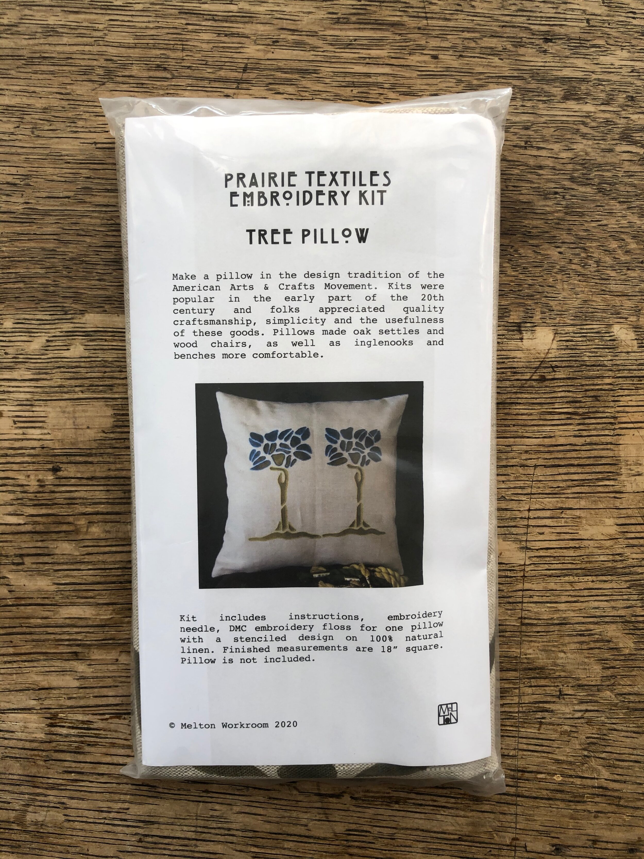 Tree Pillow DIY Kit - Blue