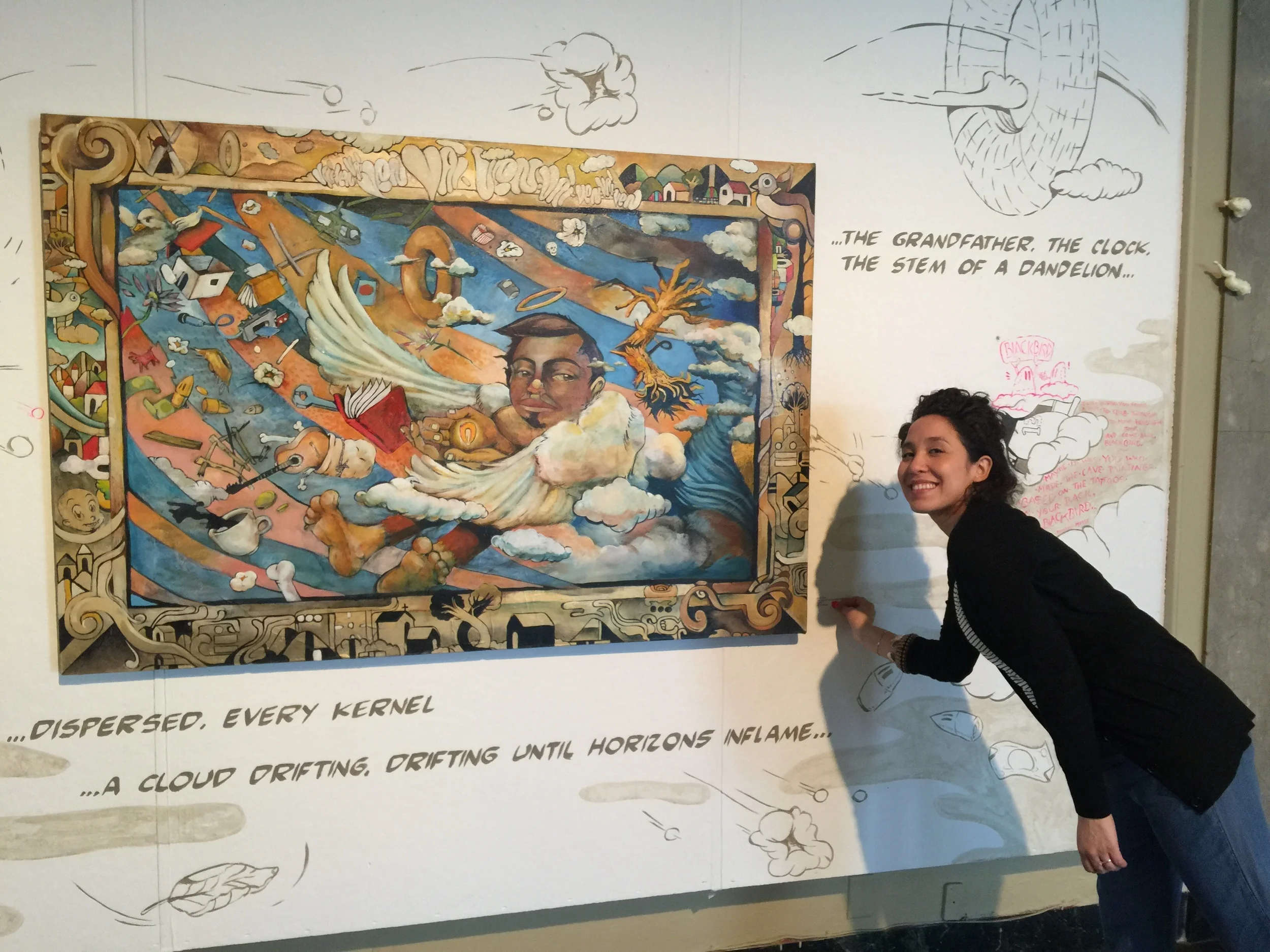 Allison Martinez places a 'red dot' next to "The angel of progress (after Walter Benjamin)." SOLD
