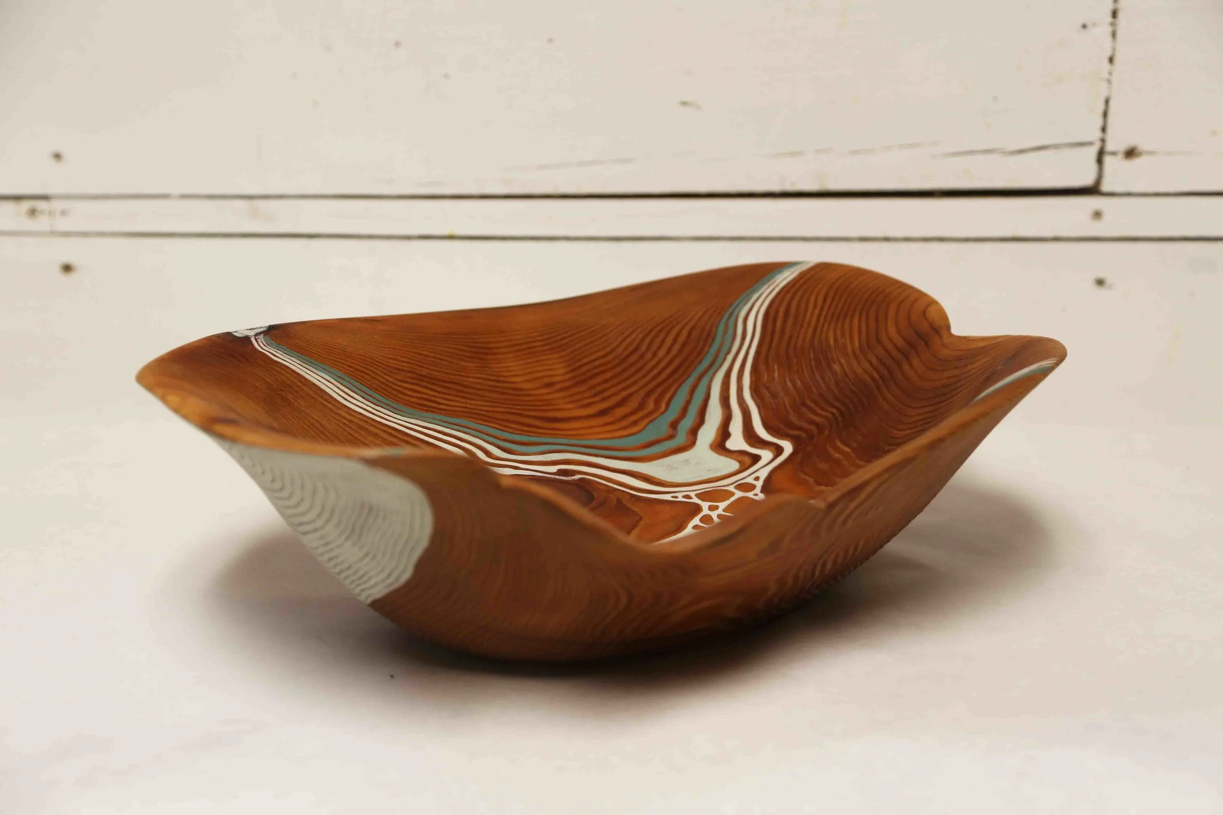 Beach Break 2018-002 - 15.5x11x5" - western red cedar, milk paint, walnut oil, beeswax - roderick brown - 2018