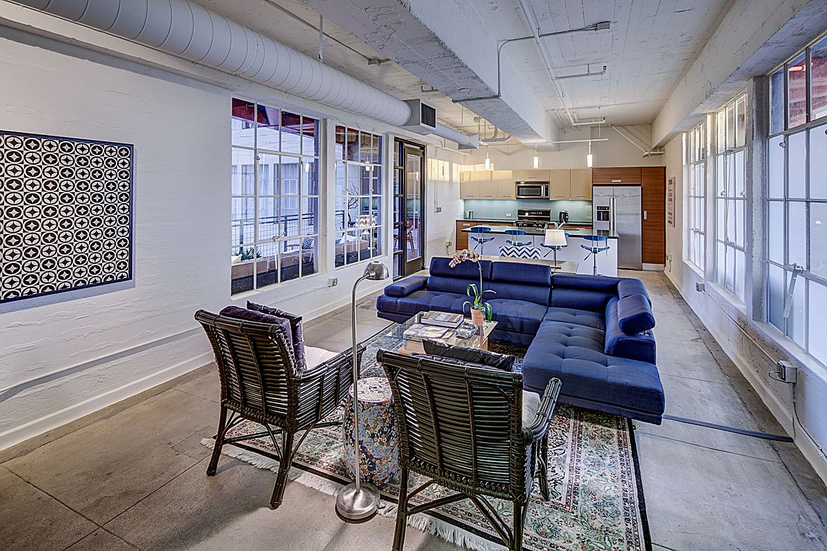 Living Room to Terrace & Kitchen