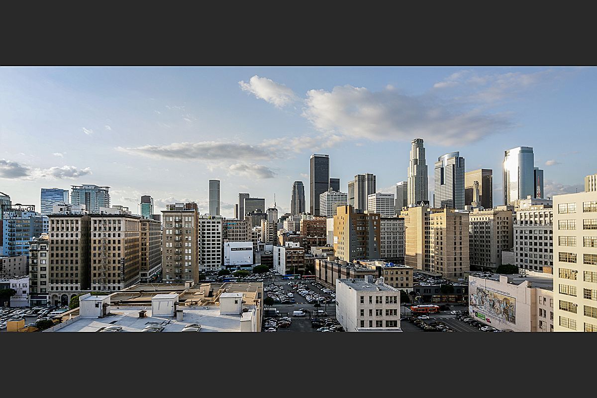 Rooftop View of Los Angeles Skyline