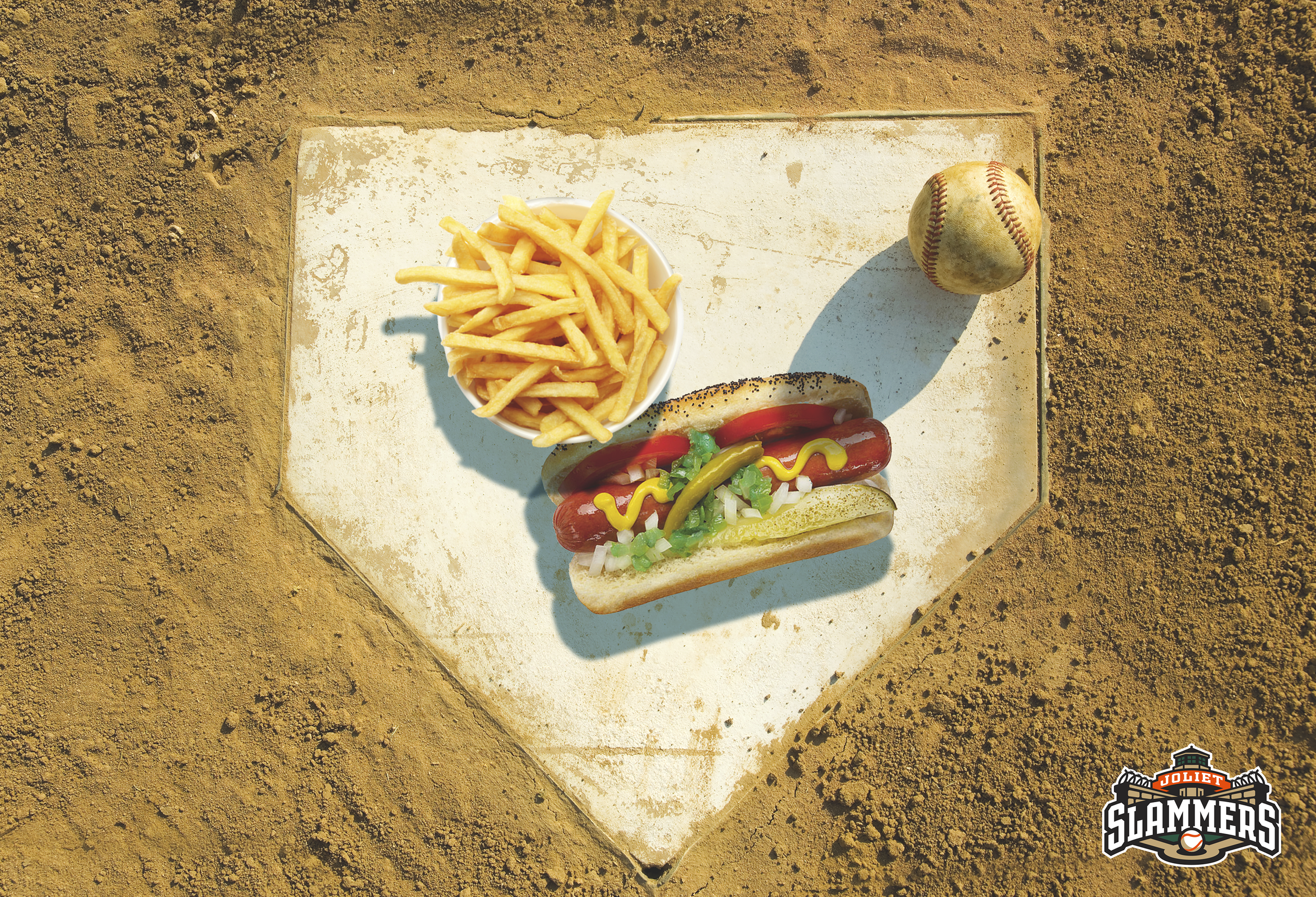 Home Plate concession area conceptual poster design.