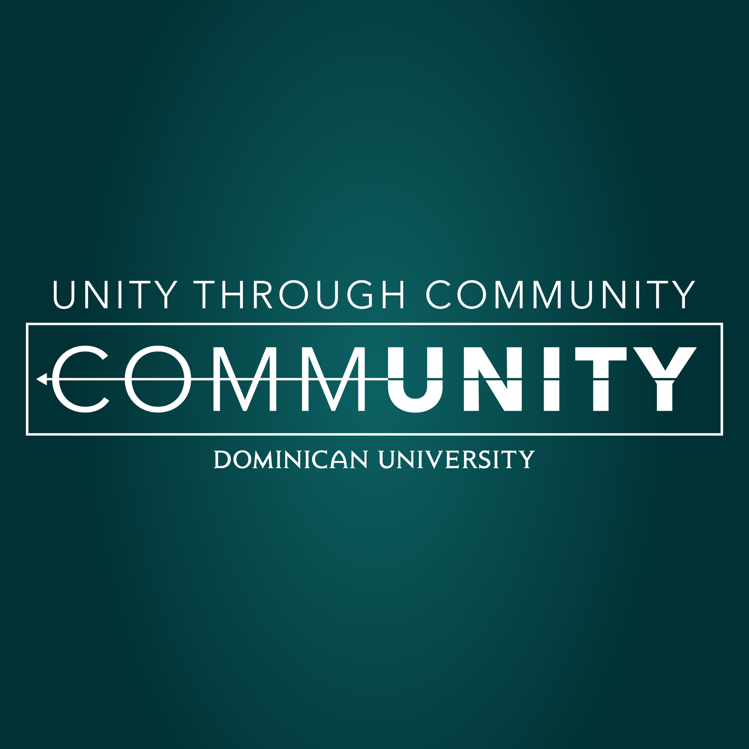 Unity Through Community logo for University Ministry Program.