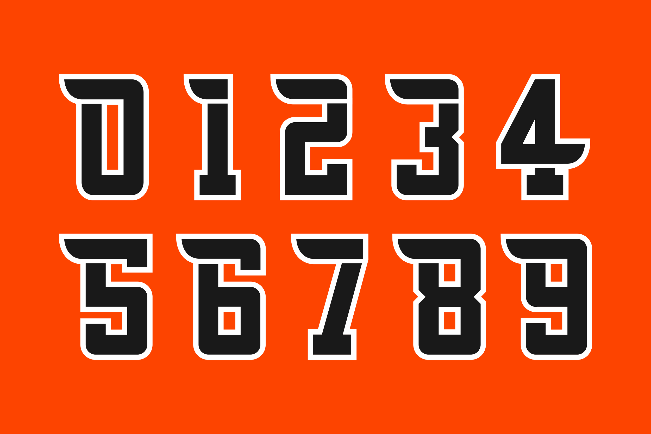 Custom font designed for Sport Talk Philly's Flyerdelphia. Numbers created based off the identity of the city's professional hockey team.