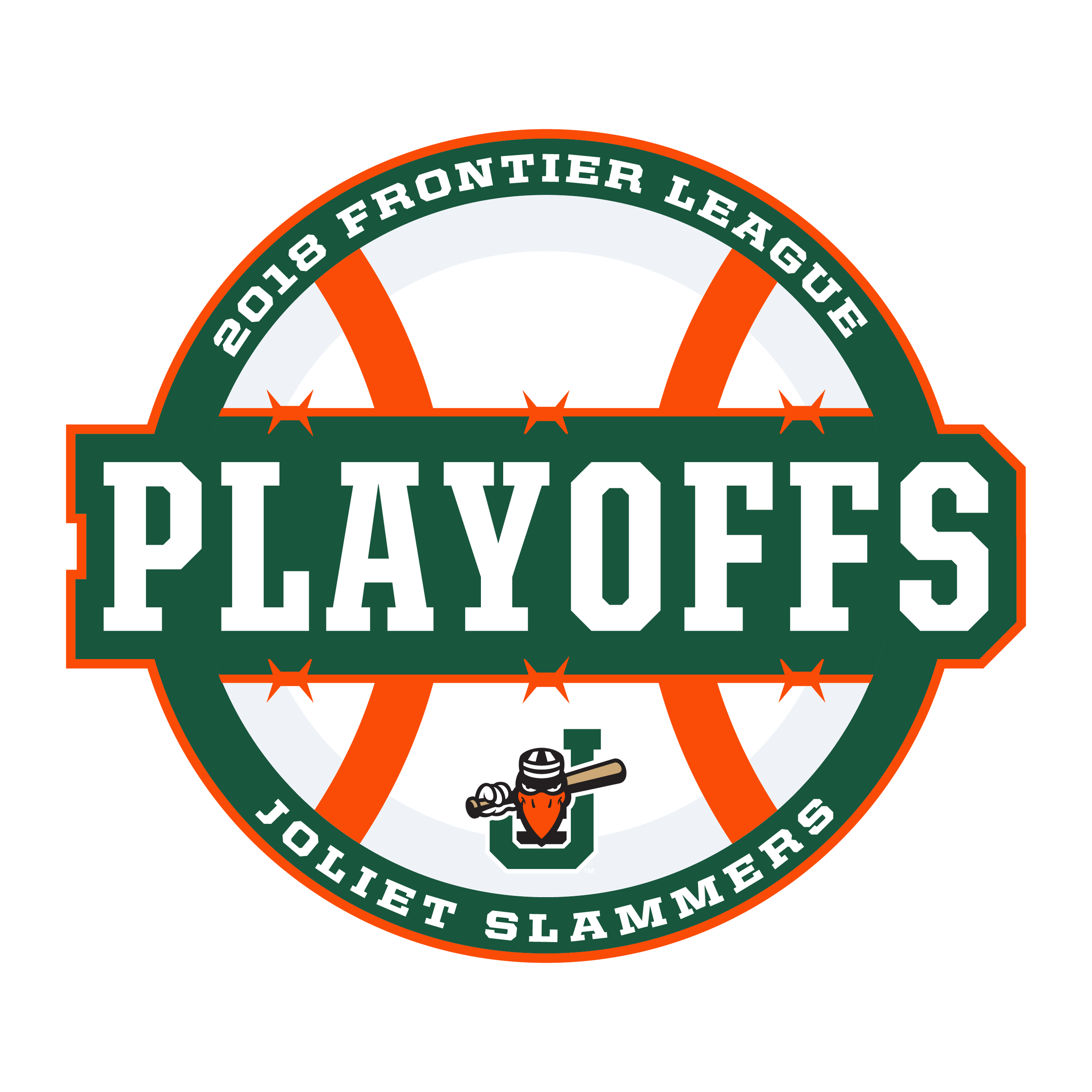 Joliet Slammers 2018 Frontier League Playoffs logo and shirt design.