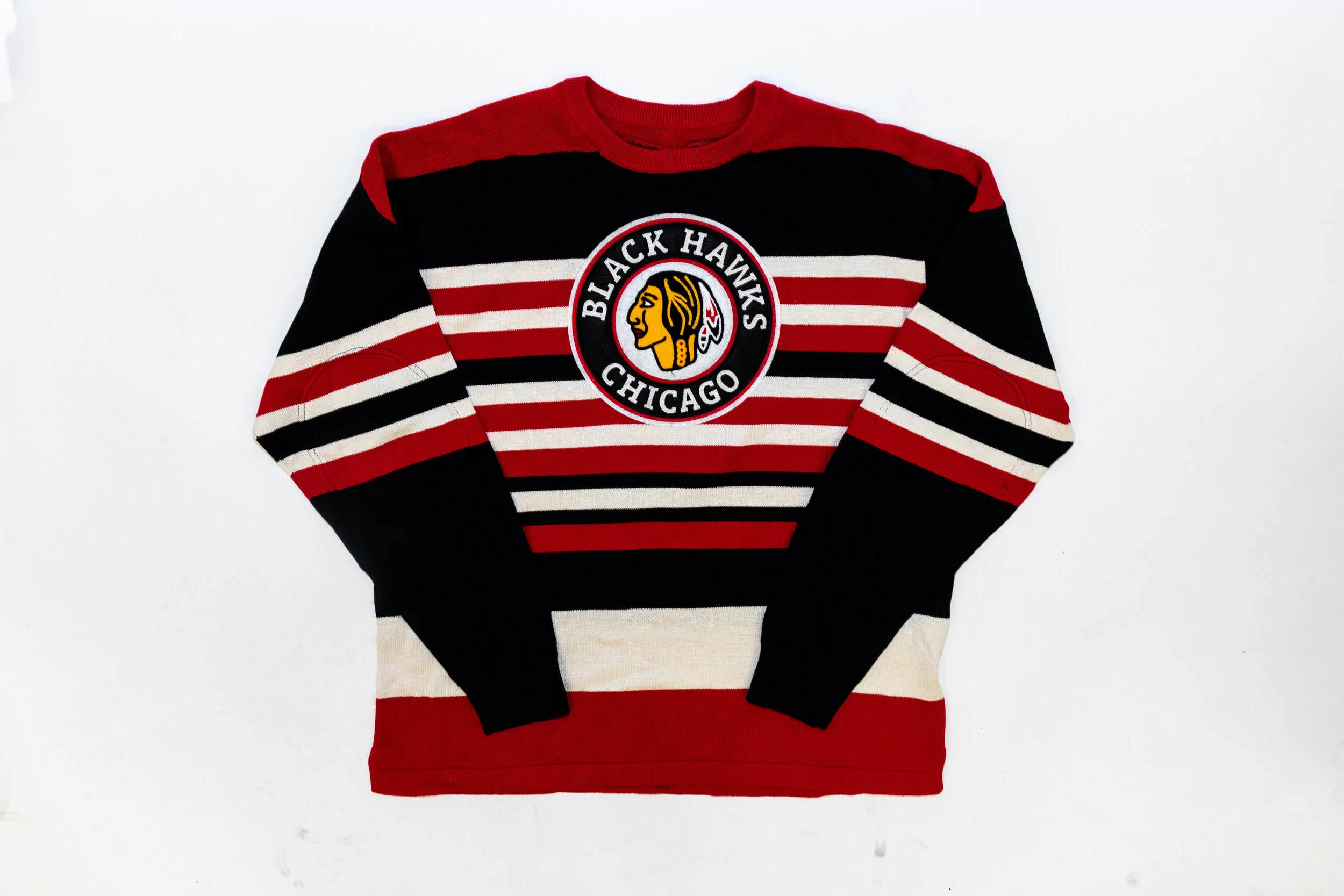 Blackhawks barber pole jersey Clearance