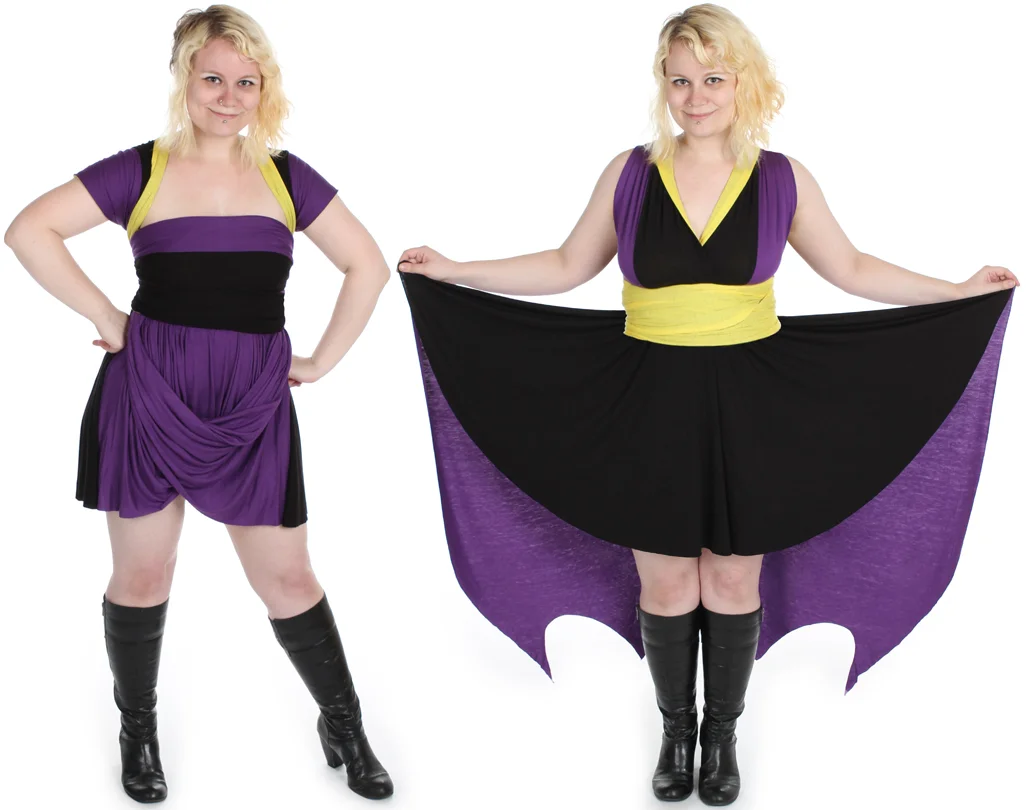 Brown Bat Vigilante Convertible Dress