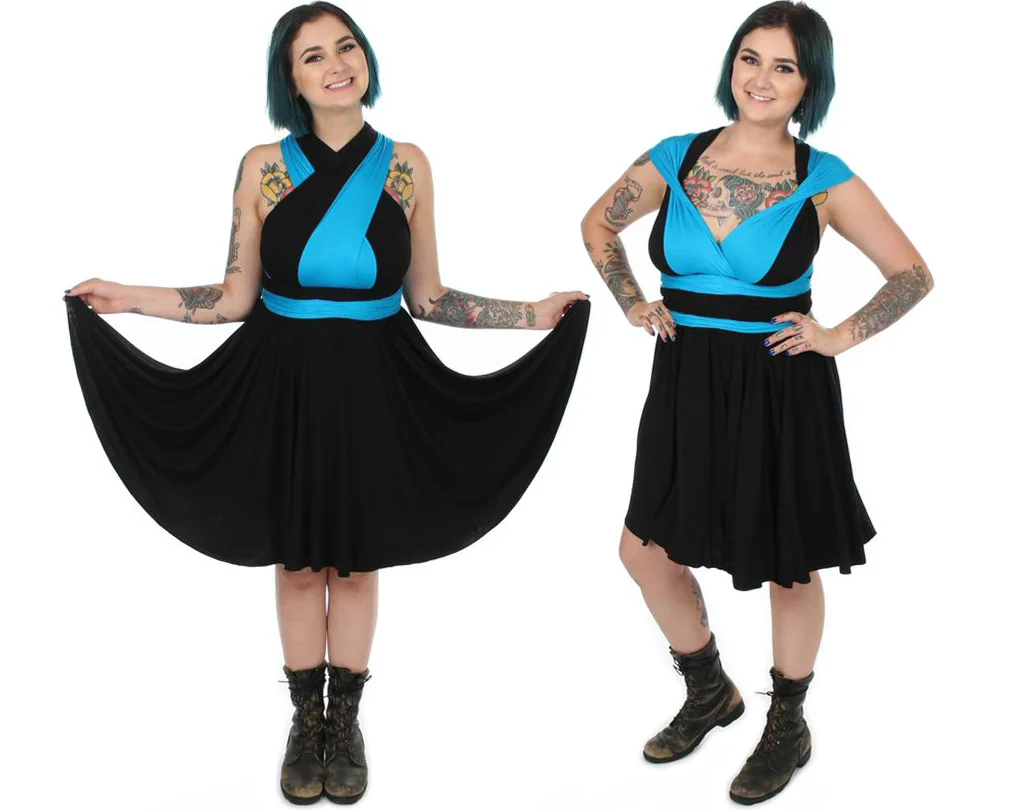 Acrobatic Vigilante Convertible Dress