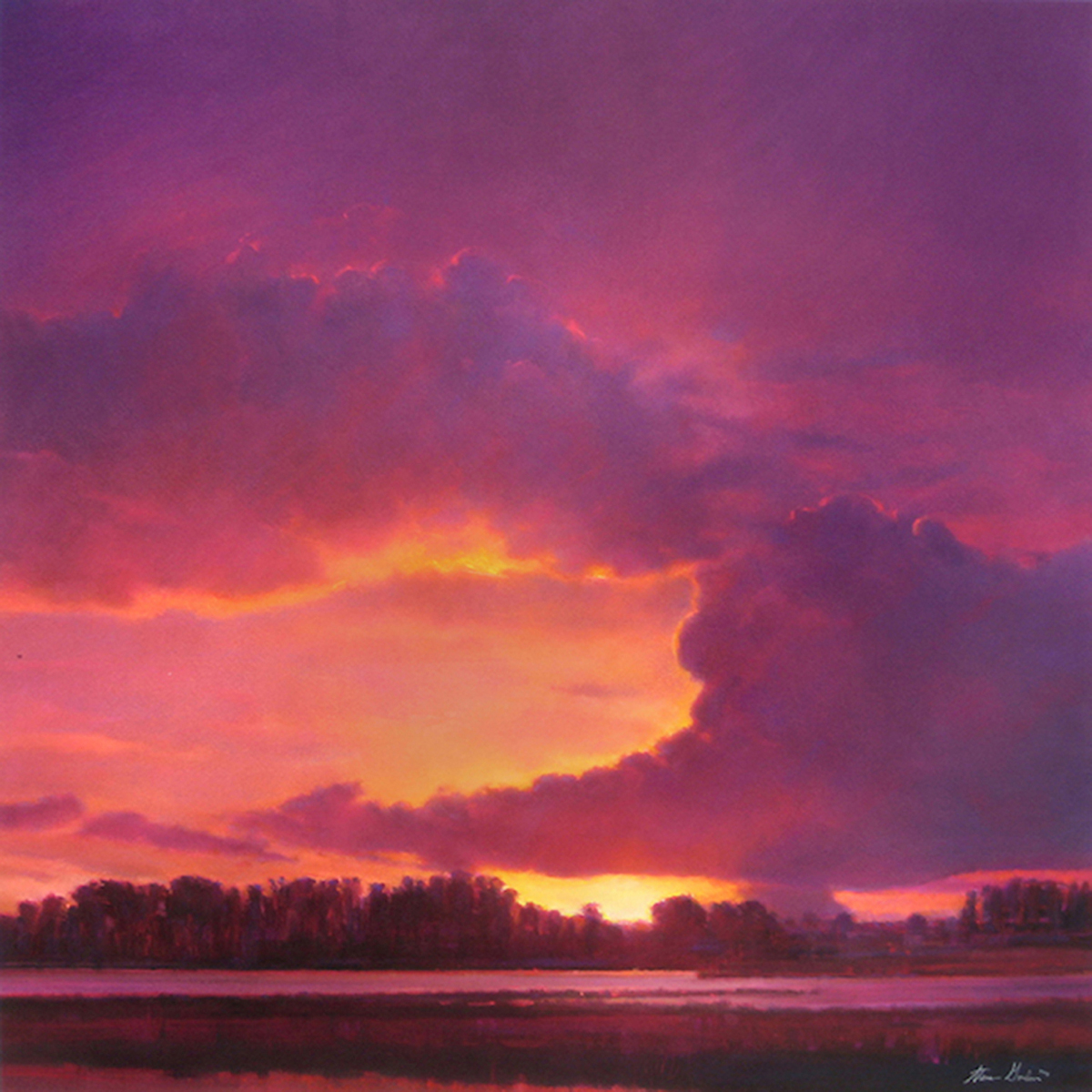 River Walk Violet, pastel, 40x40.jpg