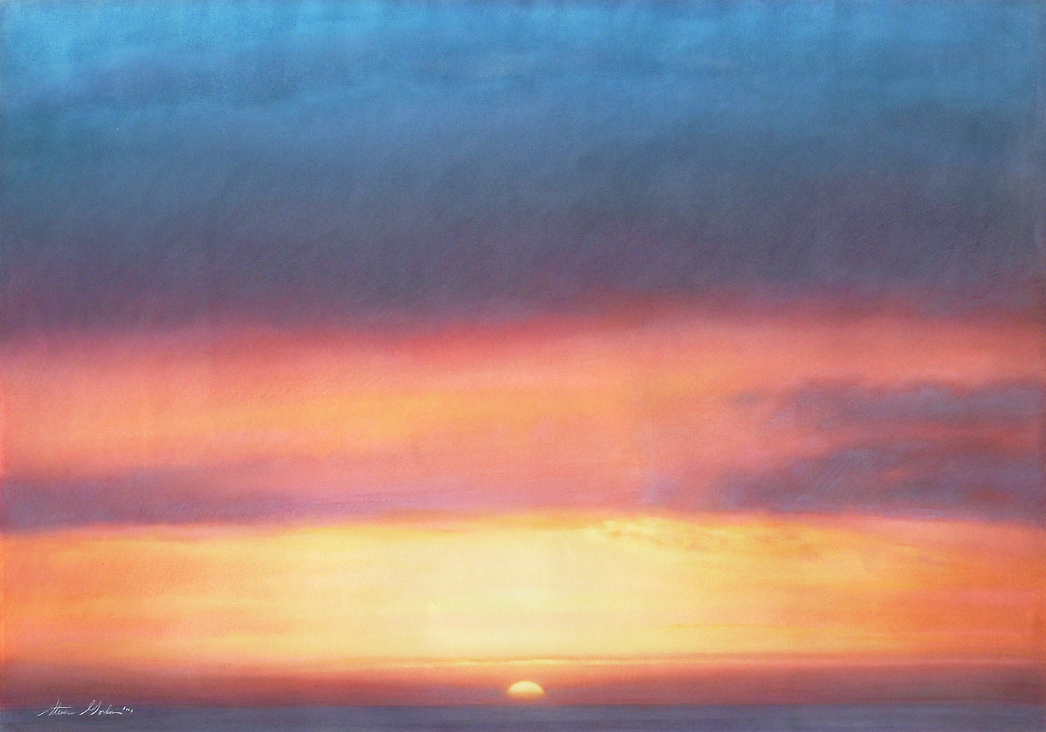 Warm Winter Sunset, pastel, 28x40.jpg