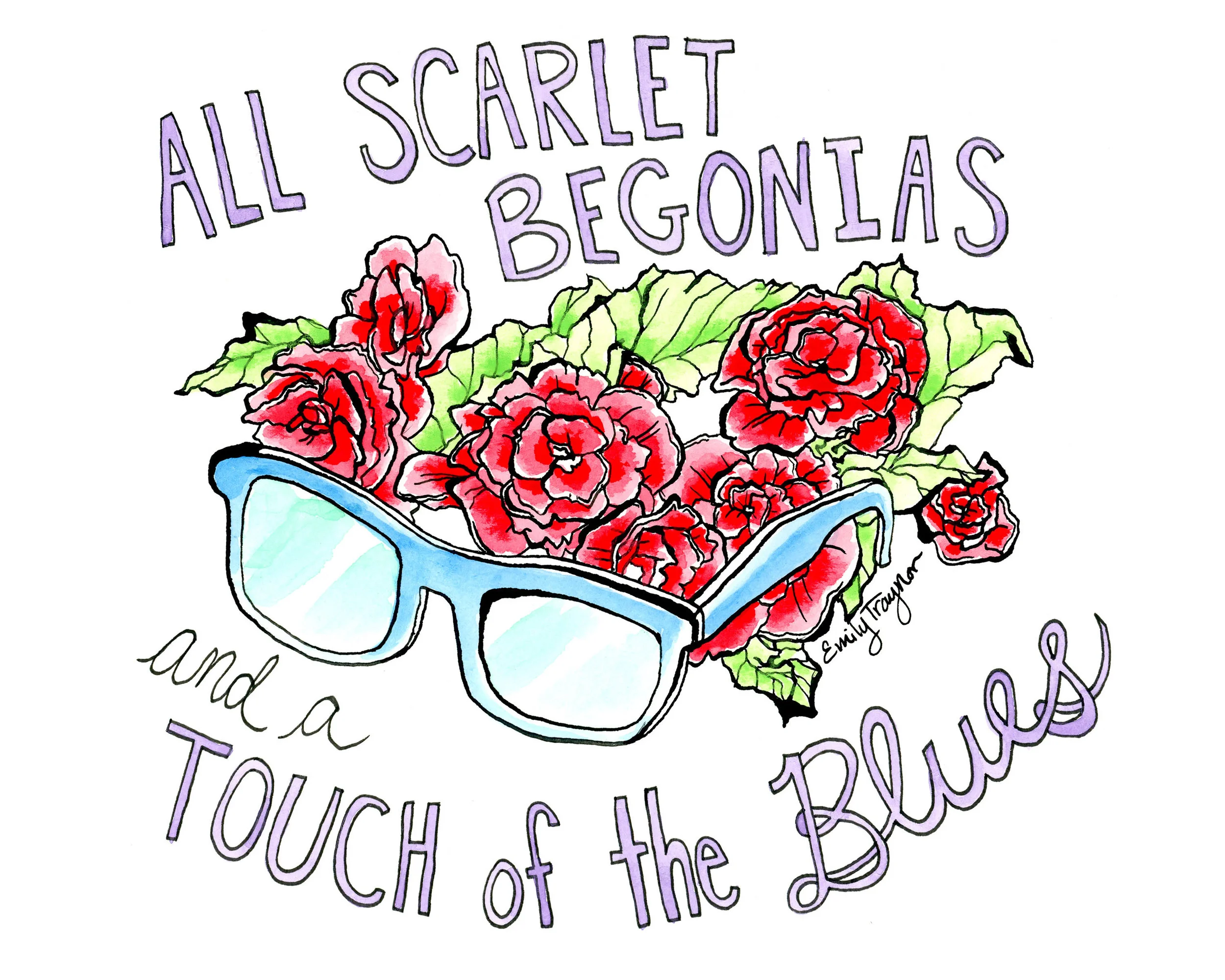 Begonias and Blues