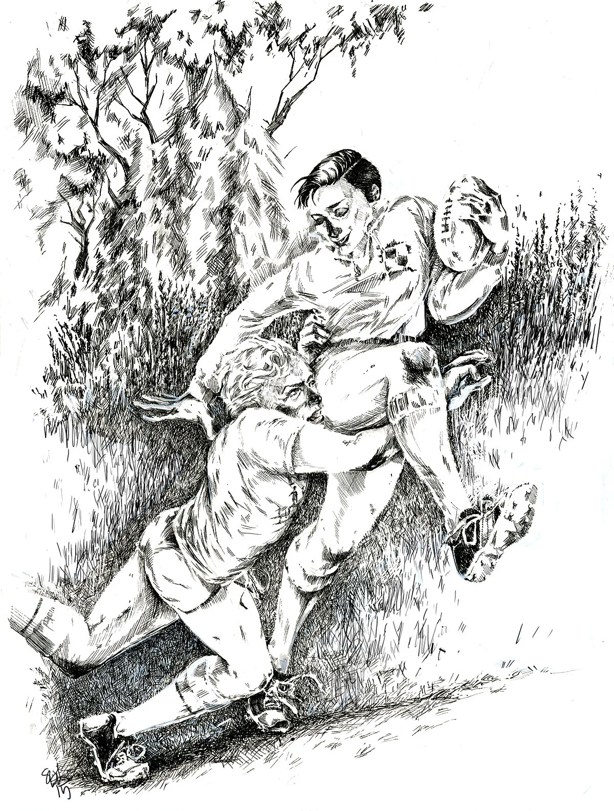 spot illustration for 'ollie'