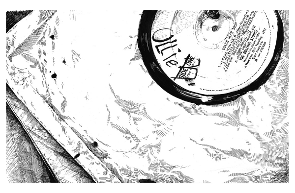 Front endpapers for 'ollie'