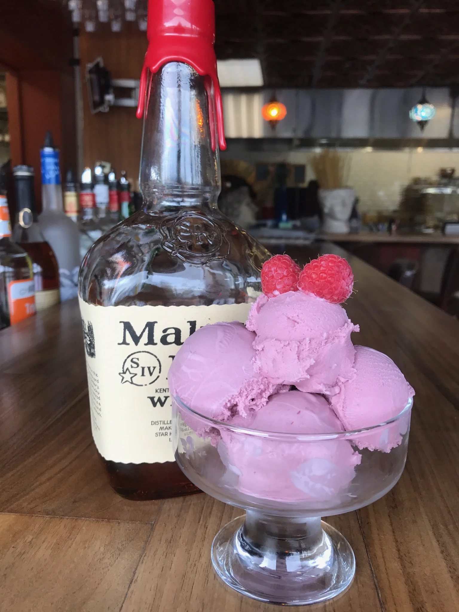 Homemade Boozleberry Ice Cream