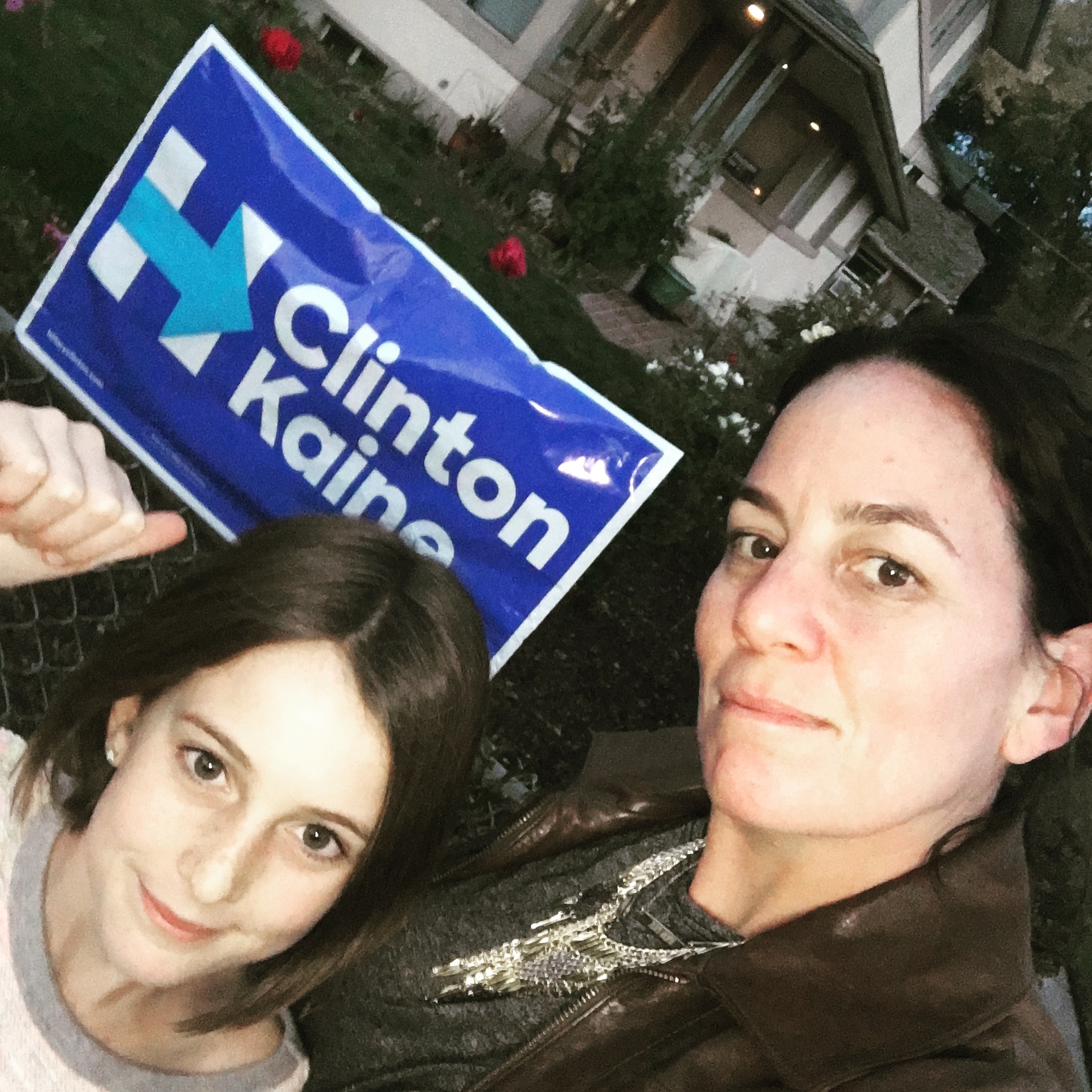 Mother-daughter bonding time campaigning for Hillary.