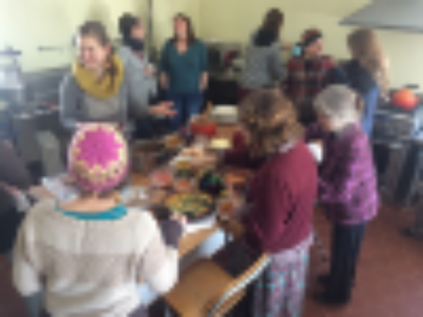 We hosted the Farming Women! potluck for some farmers that made a facebook group and wanted to meet in person before the season began. It was great to meet and spend time with fellow farmers and share some very tasty food (even for late Winter!) 