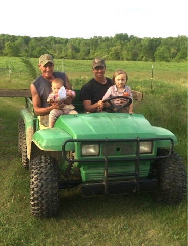  Josh's dad came to help up from Missouri to help with cultivating.&nbsp; Family farming! 