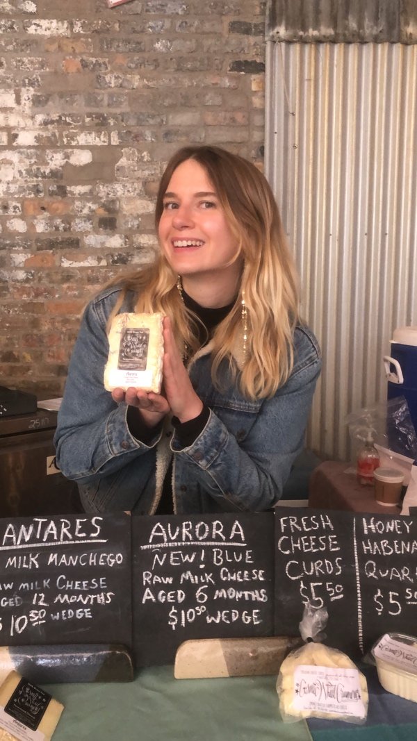  Alayna took a break from milking cows to come help sell some cheese at Mill City Market.  Thank you, Alayna! 