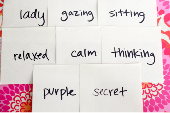Out of the box idea: use your family as inspiration for a large piece of homemade poetry - the bigger the better! (And how cool would it look on framed!) Special thanks to http://playfullearning.net for the inspiration!