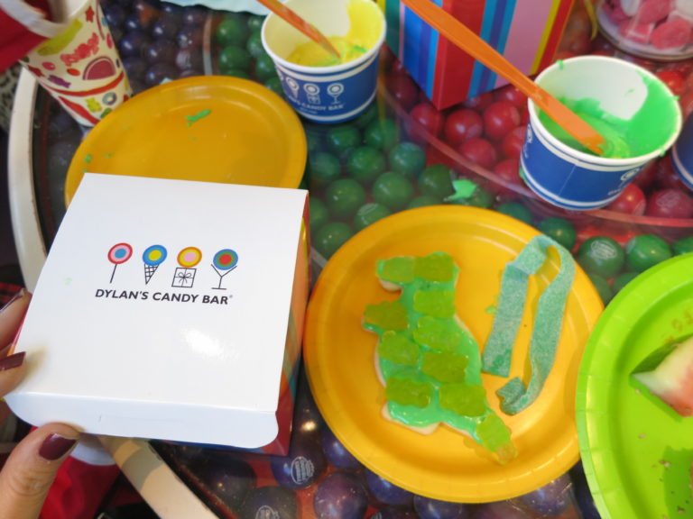 As you can see, at each table, were cute dino cookies, ready to be decorated. Juliet loved the frosting and candy toppings.