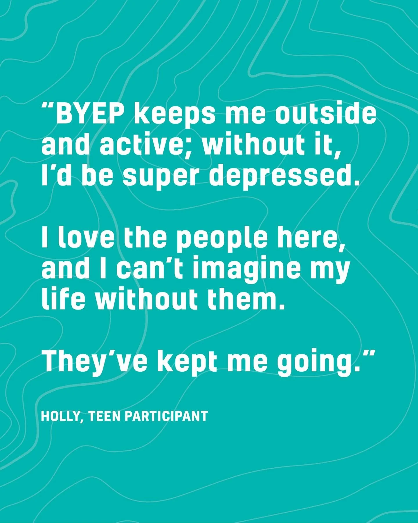 These words were earned through trust, mentorship, and time.

A year-end gift keeps this support going for teens who need it most.

Visit byep.org/donate or the link in our bio