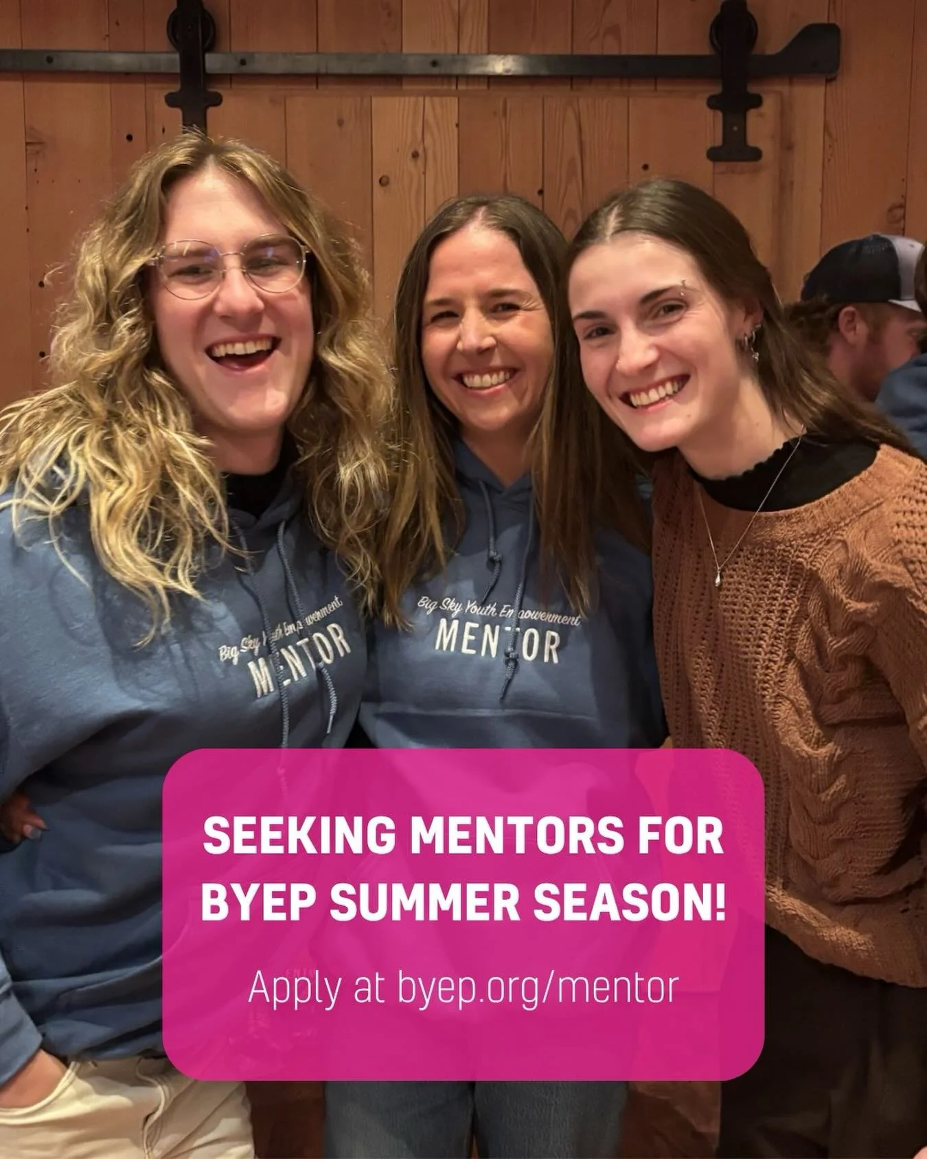 Join us for adventure, connection, and a summer that matters! ☀️

Mentors spend 7-10 hours a week alongside teens as they experience belonging, purpose, well-being, and connection with the natural world. 🌱

More info &amp; application at byep.org/me